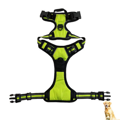 Reflective Nylon Chest and Back Harness for Dogs